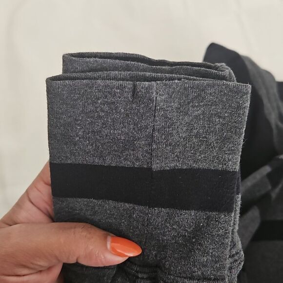 Calvin Klein Stripped Long Sleeves Cotton T-Shirt Medium Black/ Gray - Picture 11 of 16